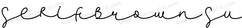 SERIFBrown Sugar Font字体转换